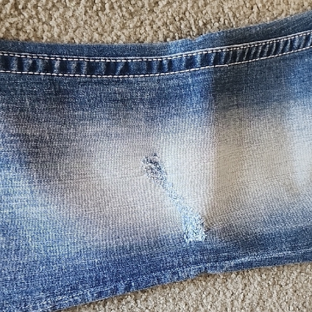 Vigoss Distressed Flare Jeans - Light Blue - Picture 2 of 7